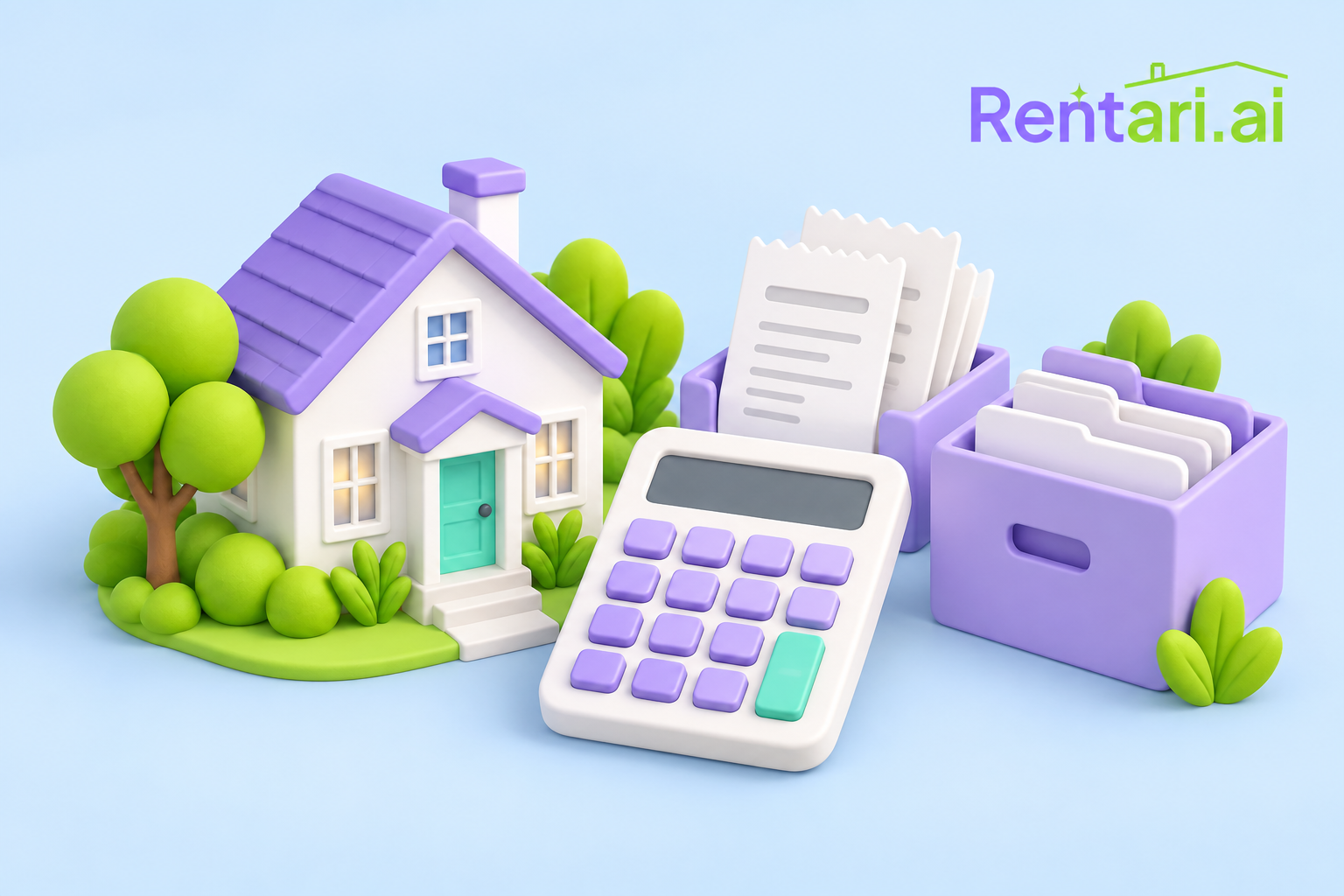 Rental accounting and financial records illustration