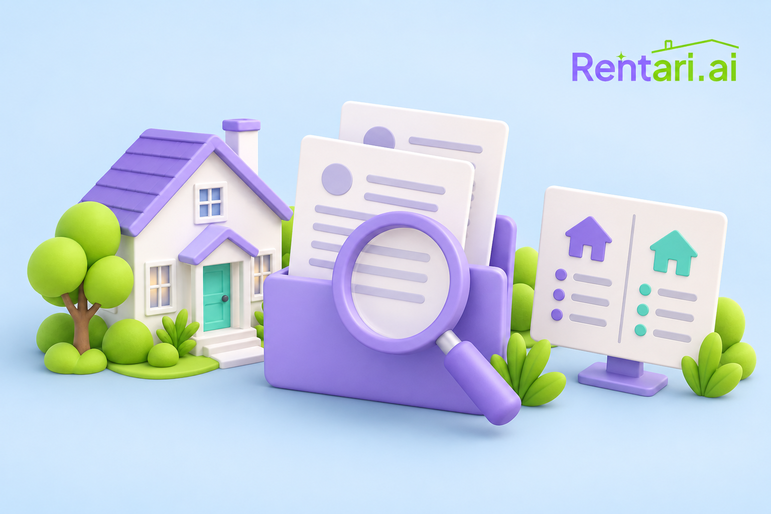Rental application review illustration