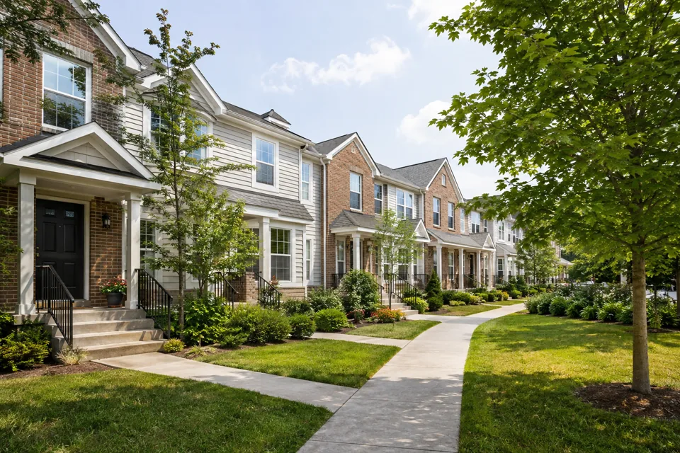 Illustrative neighborhood of rental homes