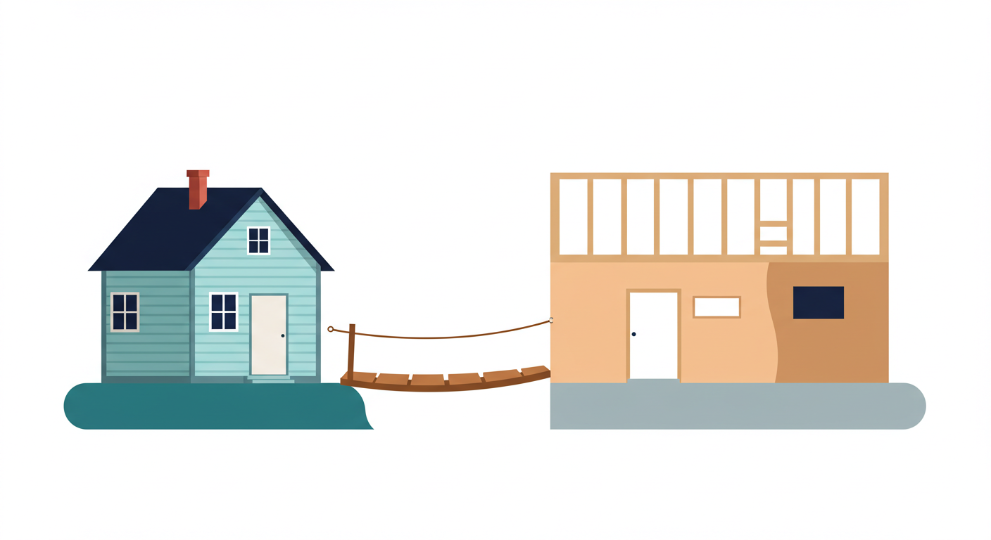 A set of house keys and a calculator resting on architectural blueprints for a new property.