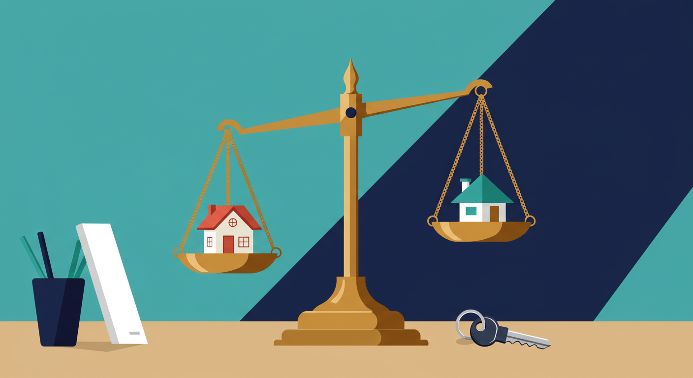 A set of house keys and a signed rental lease agreement on a wooden desk.