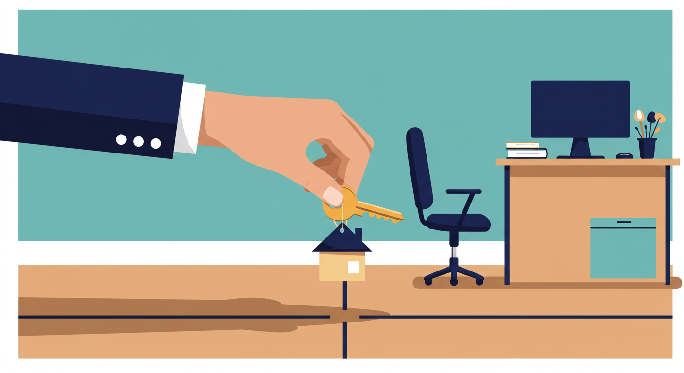 A person's hands filling out a rental application form on a wooden desk with a pen and keys nearby.