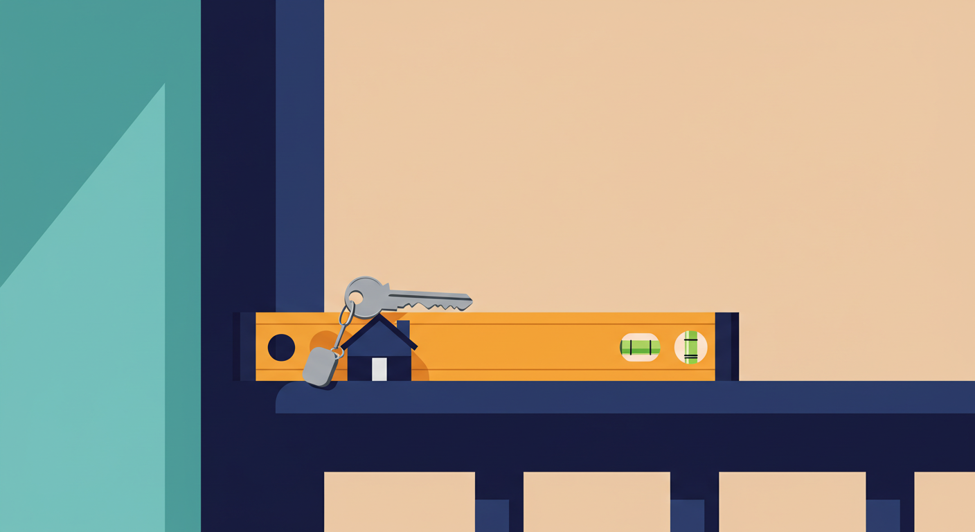 A set of house keys and a signed rental agreement on a wooden table.