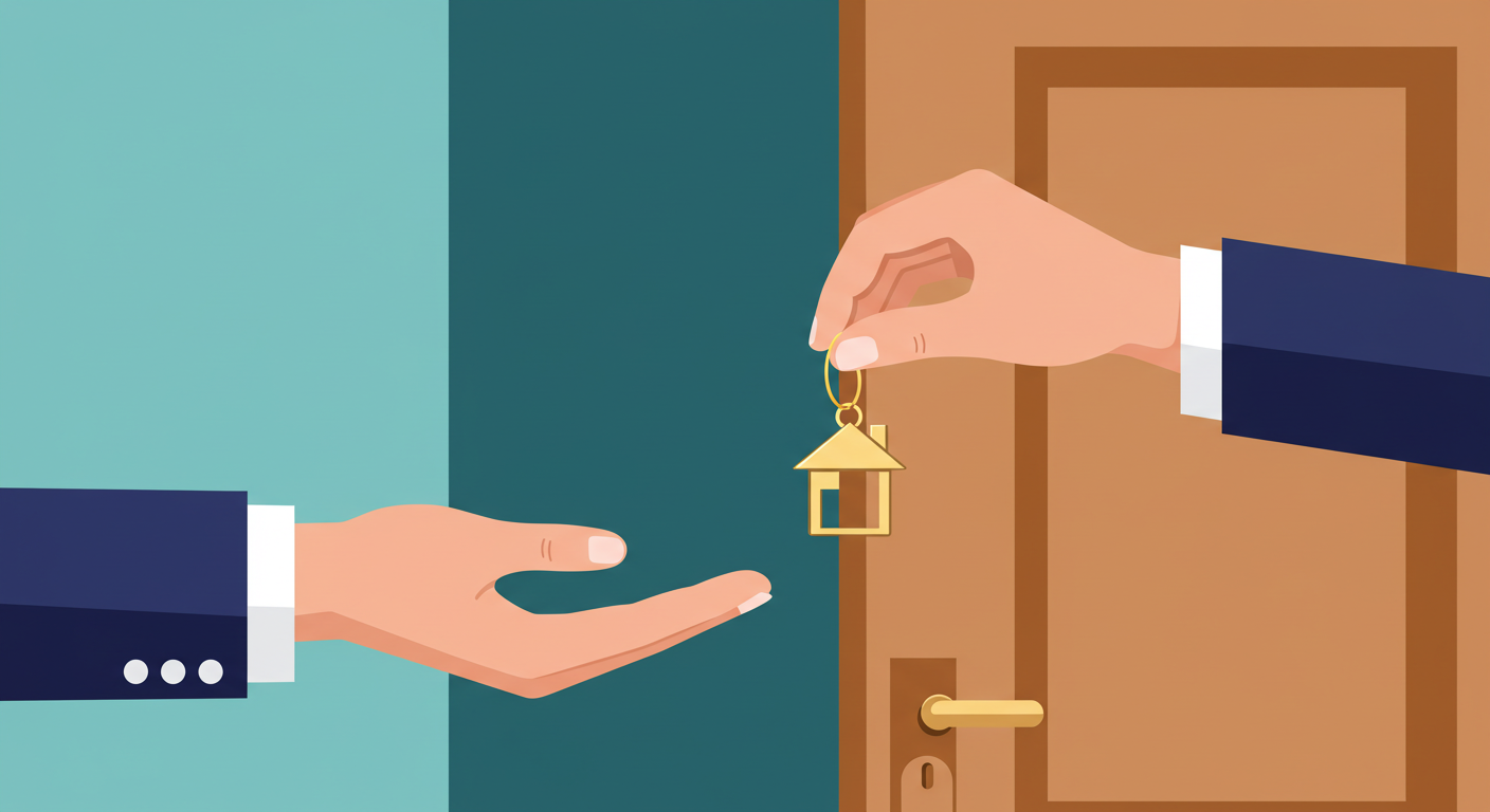A set of house keys and a signed lease agreement on a wooden table.